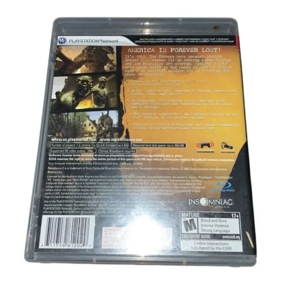 Sony Resistance 2 Playstation 3 Video Game CIB